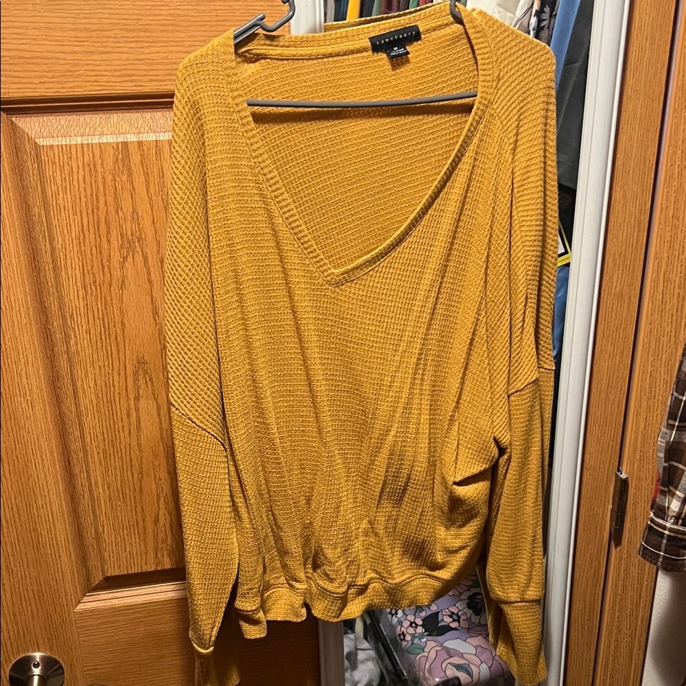 Sanctuary Golden Knit cropped Sweater